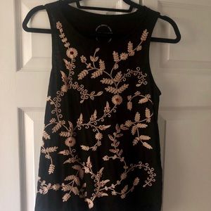 Lucky Brand Floral Embroidered Tank